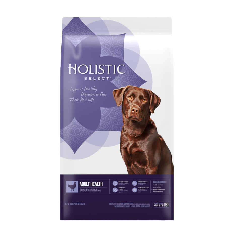 Holistic Select Natural Dry Dog Food, Chicken Meal & Rice Recipe