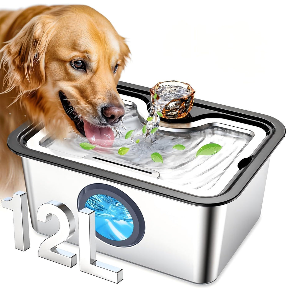 Water Fountain Stainless Steel for Large Dogs