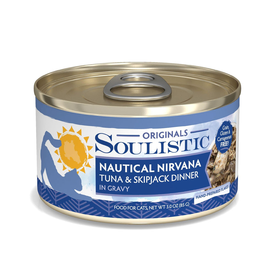 Soulistic Originals Nautical Nirvana Tuna & Skipjack Dinner in Gravy Wet Cat Food, 3 oz., Case of 12