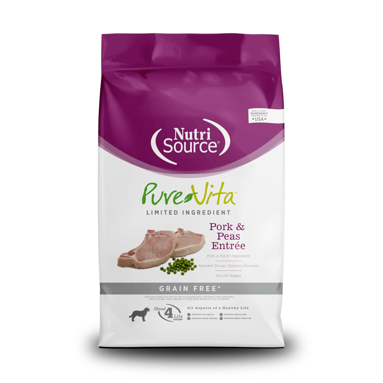 PureVita Dog Food, Pork & Pea, Grain-Free, 25 lb