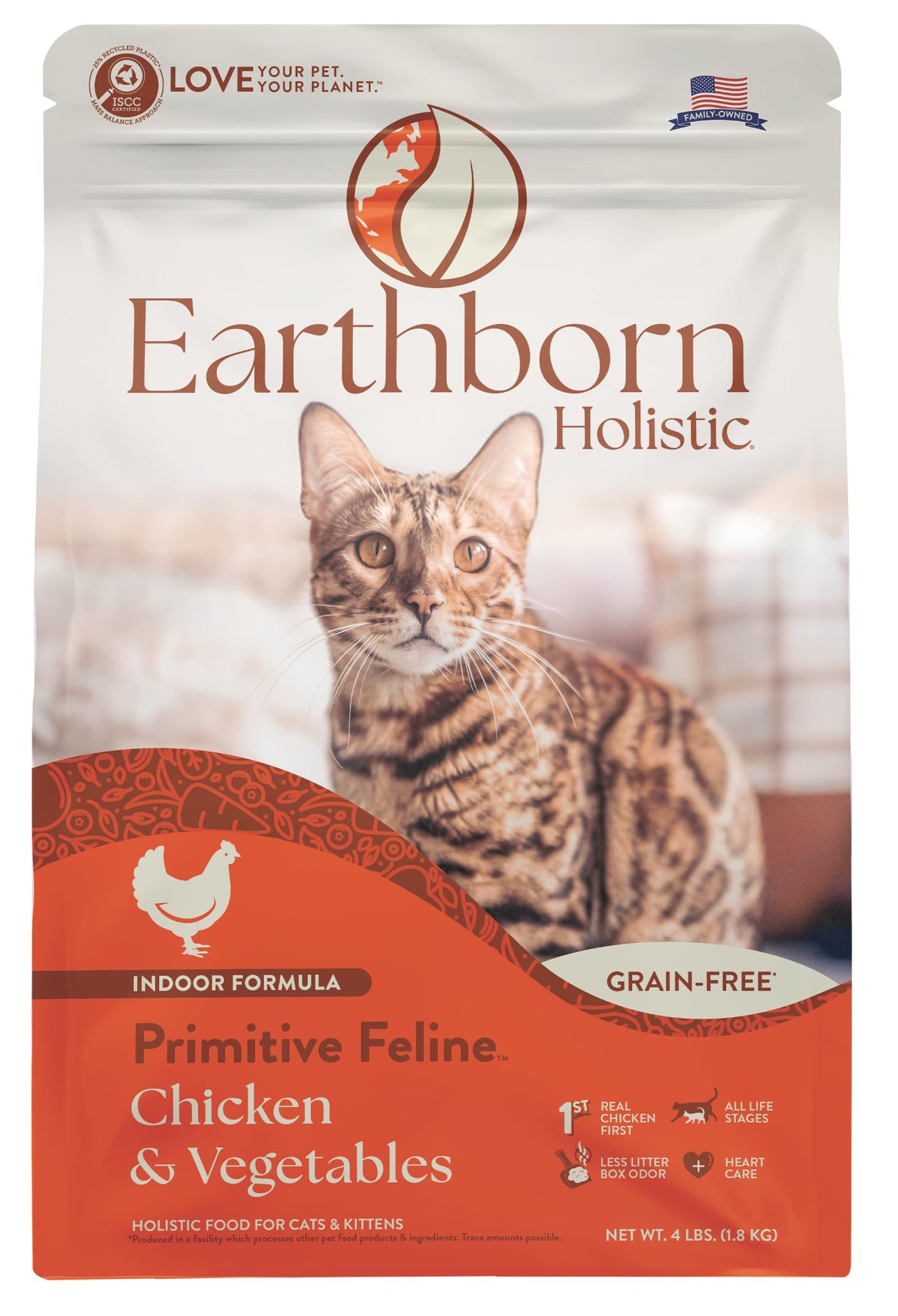 Earthborn Holistic Primitive Feline Grain-Free Dry Cat Food 4 Pound