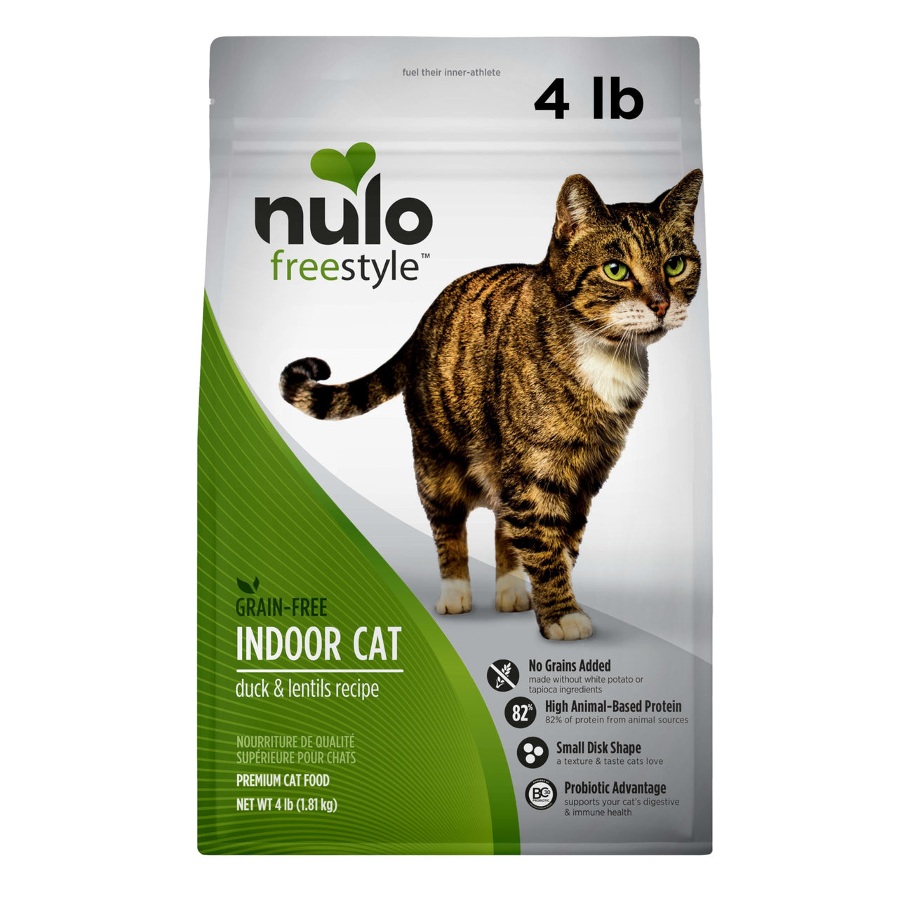 Nulo FreeStyle High Protein Indoor Cat Food, Duck & Cod Recipe - Natural Grain-Free Dry Indoor Cat Food with Omega Fatty Acids, & Probiotics