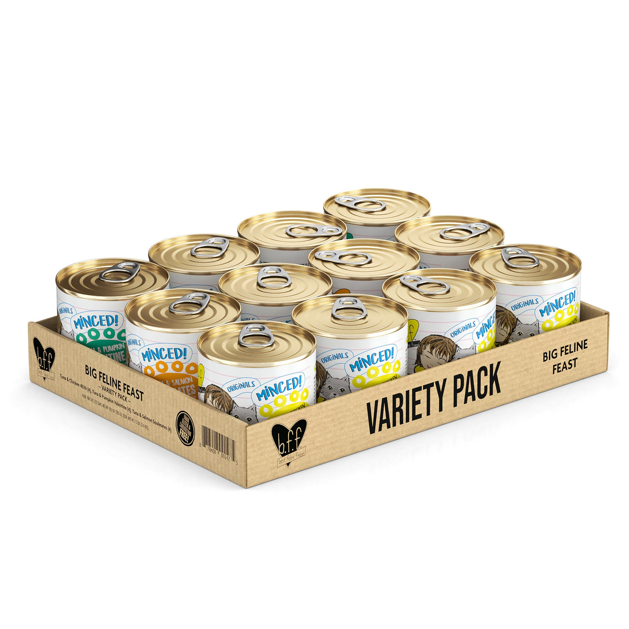 Weruva Best Feline Friend (B.F.F.), Big Feline Feast Variety Pack, Wet Cat Food